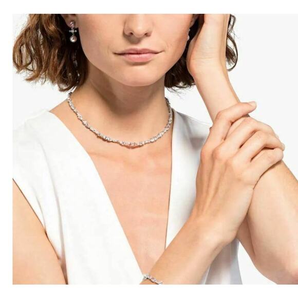 Swarovski Perfection Set, Necklace/Earrings/Bracelet Pink/Clear Crystal main image 7